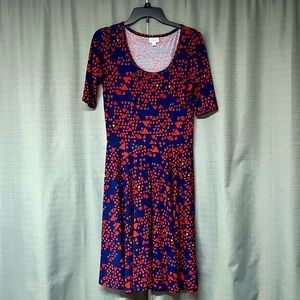 LuLaRoe Nicole Blue Dress